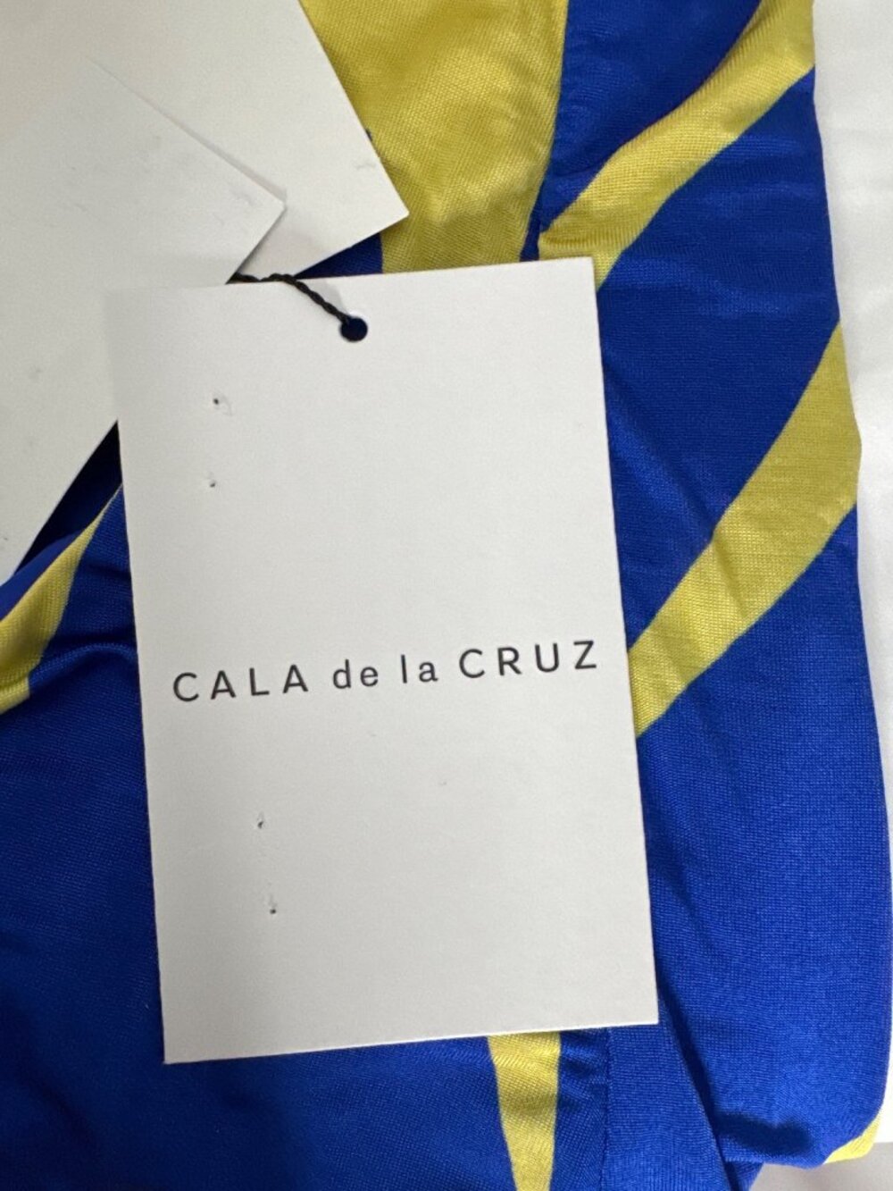 Cala De La Cruz Solange Swim Cover Up Dress Malibu Azul Womens Size Small, NWT - Picture 6 of 7